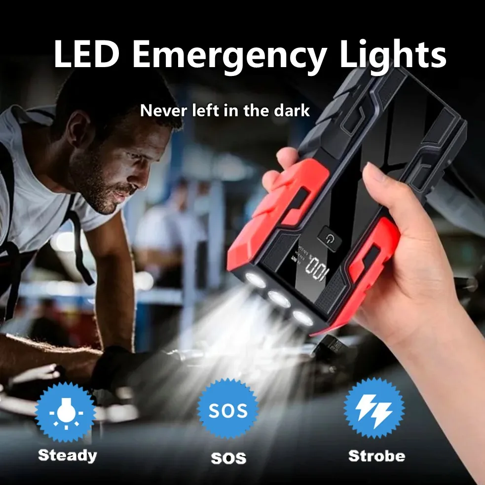 3000A Car Jump Starter Portable Power Bank Car Battery Emergency Boosters Starting Device Car Starter for Petrol 6.0L Diesel 4.0