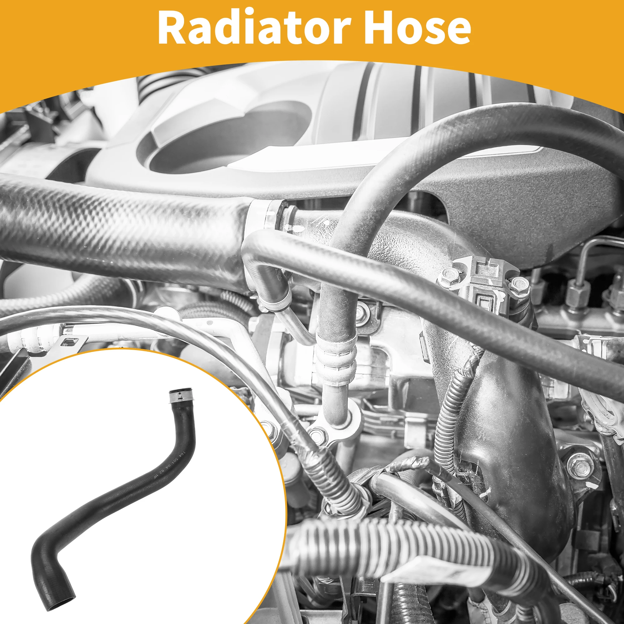 

UXCELL Radiator Hose for Mercedes-Benz ML350 3.5L 2006-2011 No.A1645010482 Rubber Black