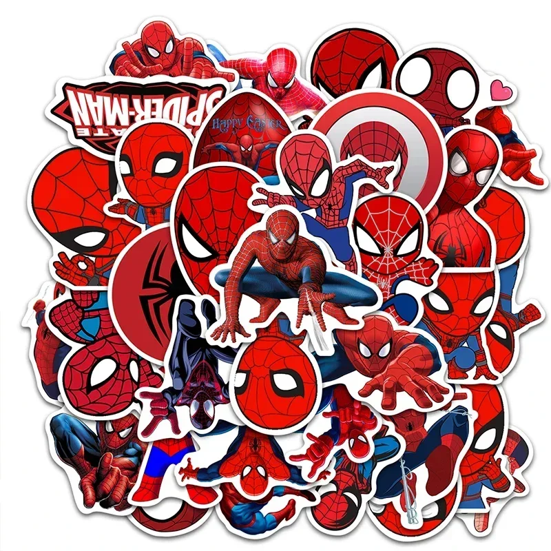 35-50PCS Disney Spider Man Anime Stickers Cool Toy Decals DIY Skateboard Stationery Notebook Laptop Cartoon Sticker for Kids