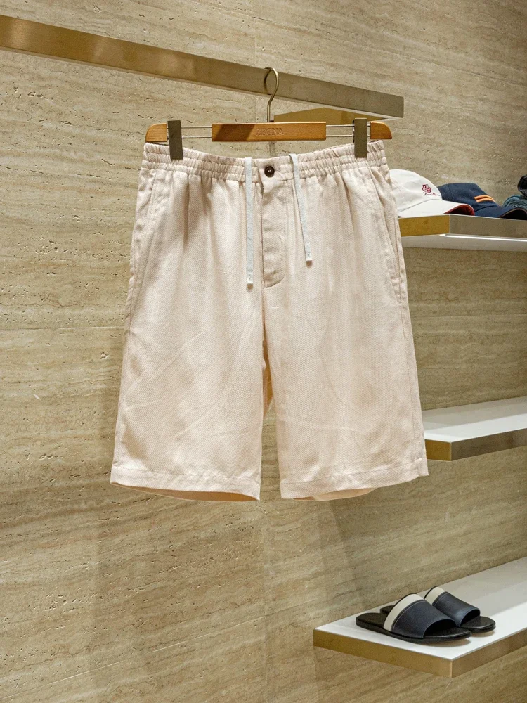 

ZZ льняные шерстяные шелковые летние мужские высококачественные повседневные шорты