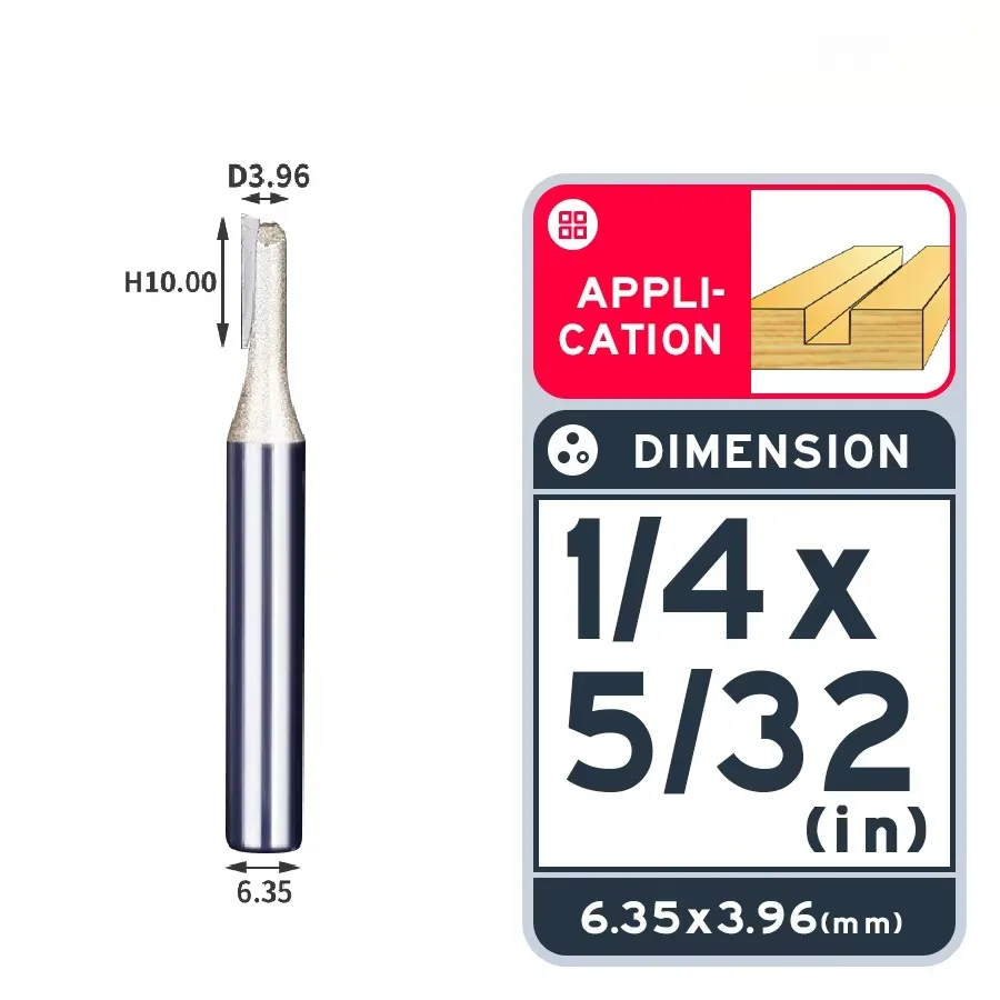 WOY Punta Diritta 1/4 1/2 Lavorazione Del Legno Slot di Fresatura 2 3 Flauto Lungo Router Bit Strumento Scanalatura Fresa Bordo di Legno Solido