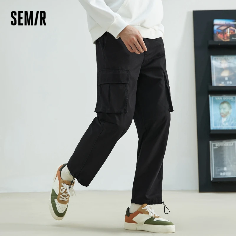 

Semir Casual Pants Men 2023 Autumn New Loose Fashion Basic Retro Overalls Straight Trousers