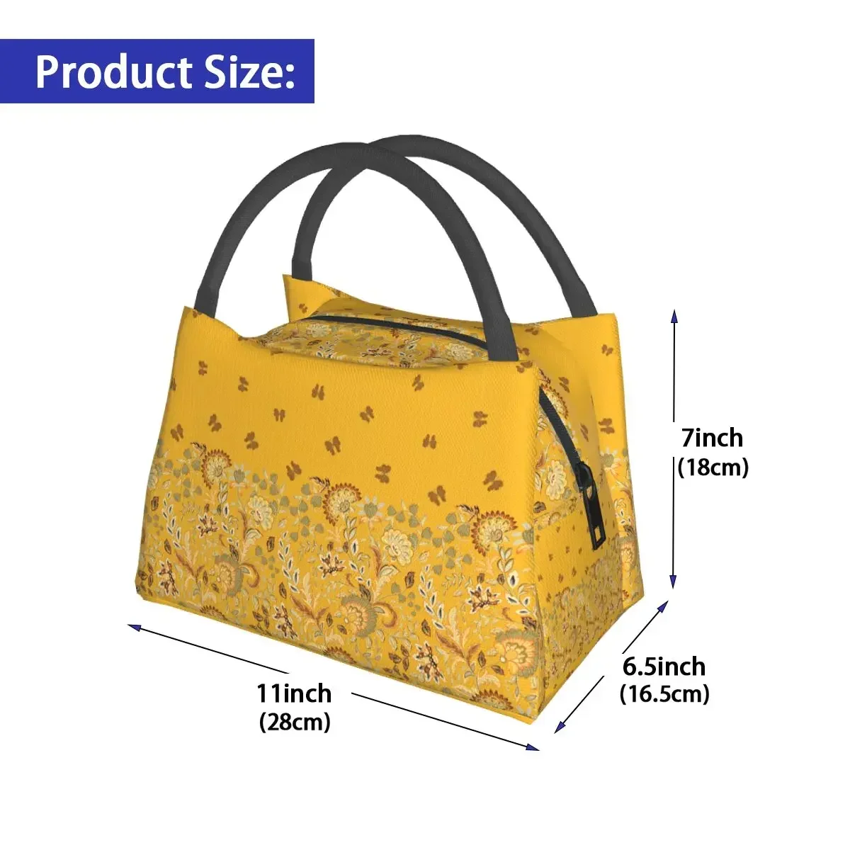 Fashion Brand Flowers Lunch Bag For Adult  Lunch Box Fun Travel Cooler Bag Convenient Oxford Thermal Lunch Bags