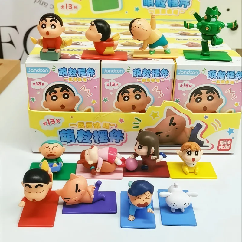 

In Stock Crayon Shin Chan Let'S Exercise Together Series Blind Box Cute Grain Ornament Mini Mystery Bag Surprise Xmax Toys Gifts