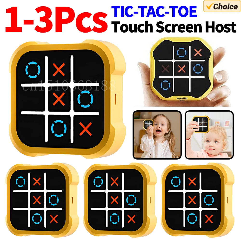 

1-3 шт. электронные шахматные игры TIC-TAC-TOE, многофункциональные детские игрушки-головоломки, портативные портативные настольные игры, игрушки, подарки для детей