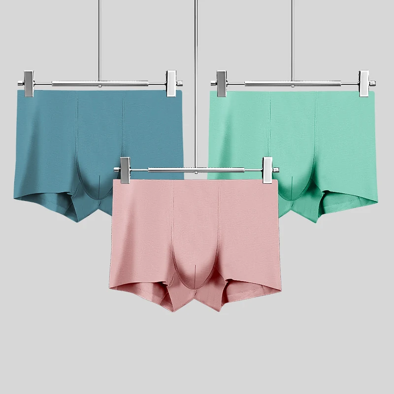 

Мужское нижнее белье, мужские трусы с четырехсторонней поддержкой, модальные трусы с бесшовной поддержкой мошонки, спортивные дышащие и антибактериальные шорты, большие размеры.