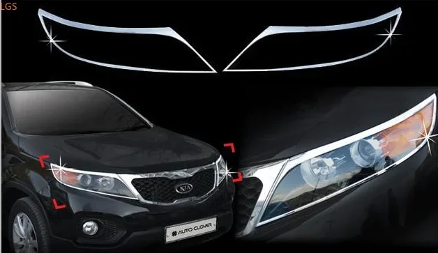 Dla Kia Sorento 2011-2014 Wysokiej jakości chromowana ramka ozdobna reflektora ABS chroniąca przed zarysowaniami Stylizacja samochodu