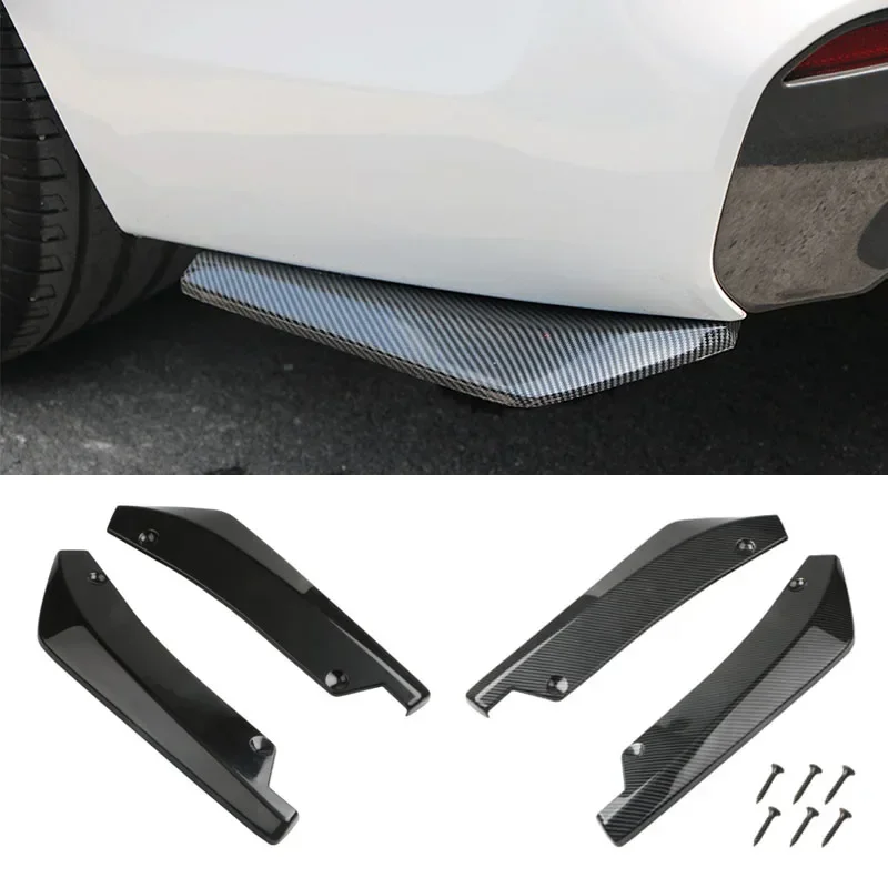 Auto Vorne Hinten Stoßstange Scratch Protector Streifen Lip Spoiler Diffusor Splitter Verlängerung Carbon Faser Winglets Seite Rock Universal