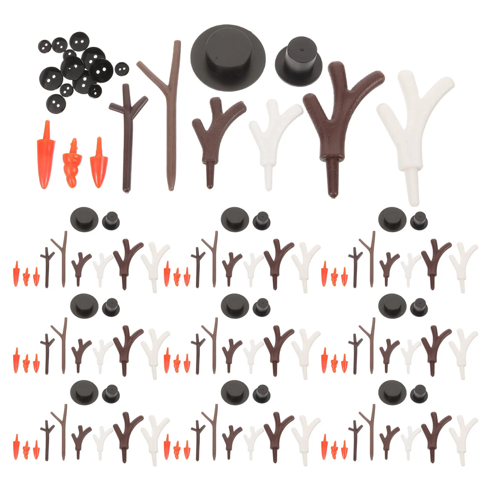 

344Pcs Snowman Craft Material Package Large Xmas Party Decor Christmas Decor Toy Snowman Model Kits Crafts Material