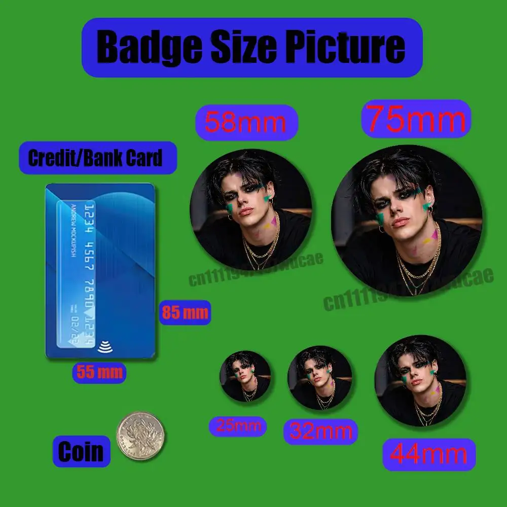 For Y-YUNGBLUD Lowlife Breakdown Badge Cover Custom Pin Insignia Emblem Round 32mm 58mm Hats Laser Film