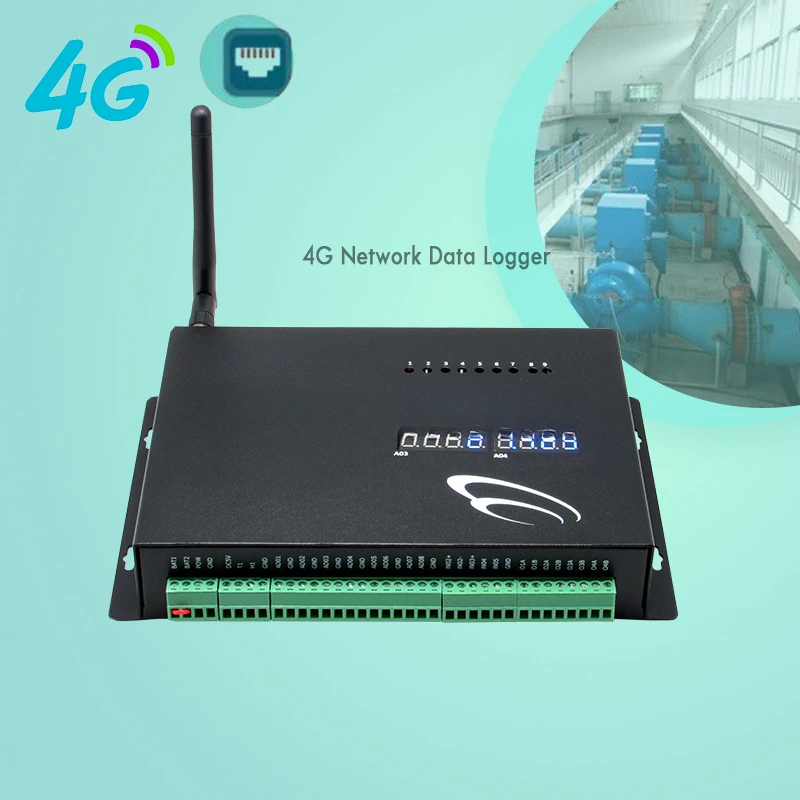 

4G Network Multi-use wireless real time multipoint data logger power monitoring device for pump stations monitoring