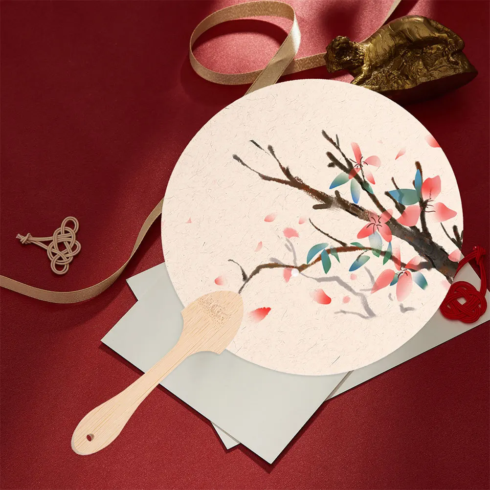 

10Pcs Xuan Paper Fan Handles Wood Craft Sticks for Traditional Chinese Wedding Church Fan Making Supplies