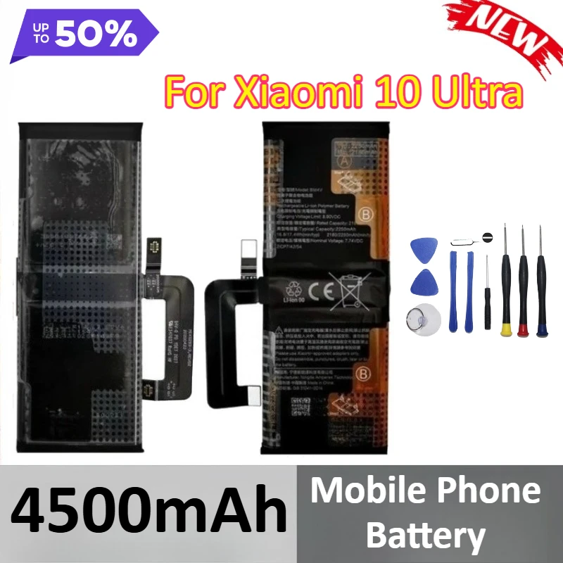 

New 4500mAh BM4V Mobile Phone Battery For Xiaomi 10 Ultra High-Performance Replacement Accessory + Tools