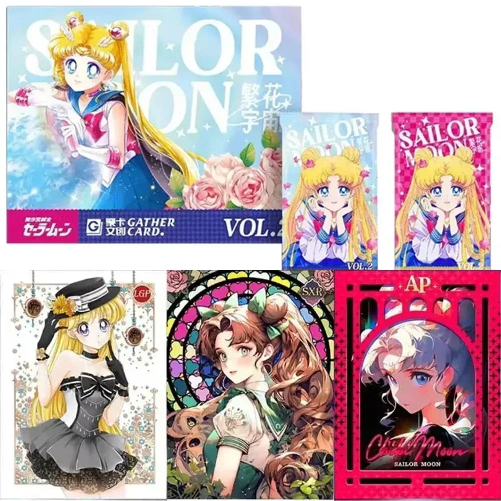 Sailor Moon Card Awakening The Universe Series Trading Collection Card Moonlight Crystal Fantasy Magic Card Flash Card Toy Gifts