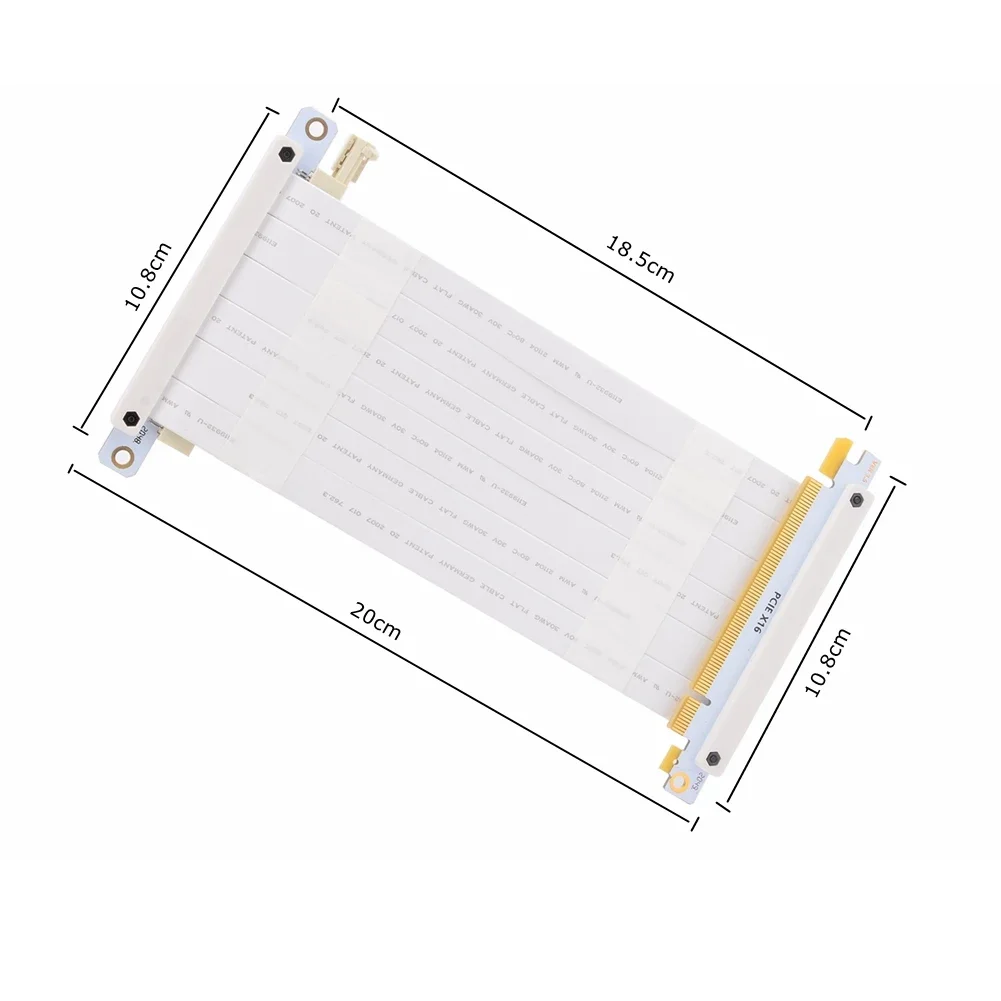 Черный, белый двойной реверсивный PCIE 3.0 Riser PCI-e 16x к X16, удлинительный кабель, удлинитель видеокарты для шасси A4 ITX