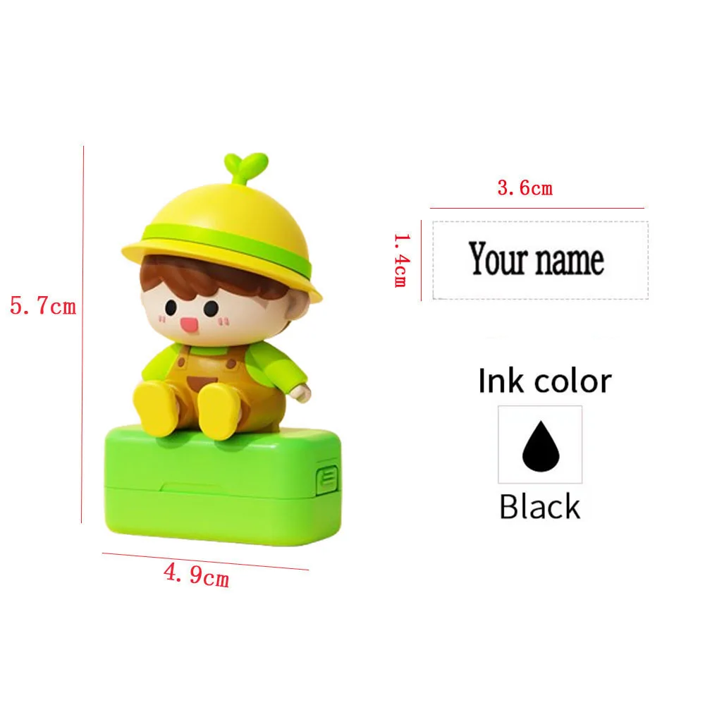 ختم اسم شخصي - ختم اسم محفور مخصص للأطفال إعداد رياض الأطفال ومعدات السفر اللوازم المدرسية الحبر غير يتلاشى #6