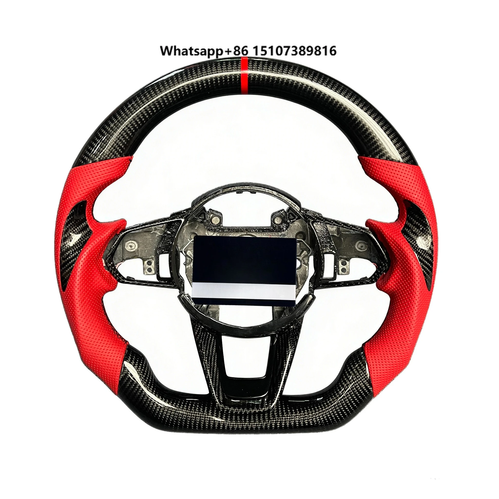 For TLX MDX 2021-2025 CCExcellent Real Carbon Fiber Steering Wheel with Thumb Grips Support Custom Upgrade