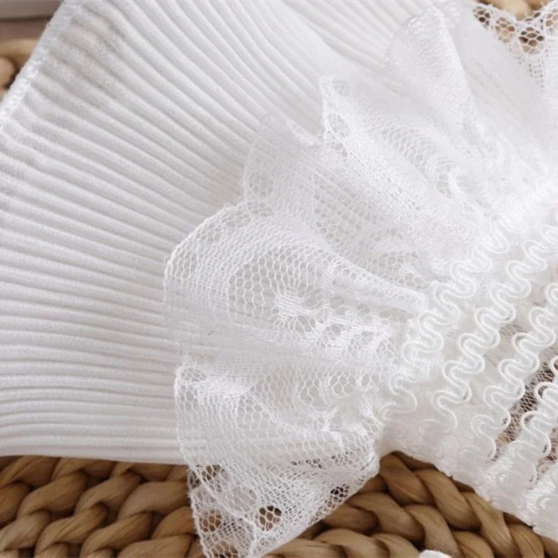 숙녀 분리형 레이스 커프 슬리브 탄성 슬리브 커프스 손목 레이스 커프스 화이트 슬리브 여성 블라우스 손목 워머