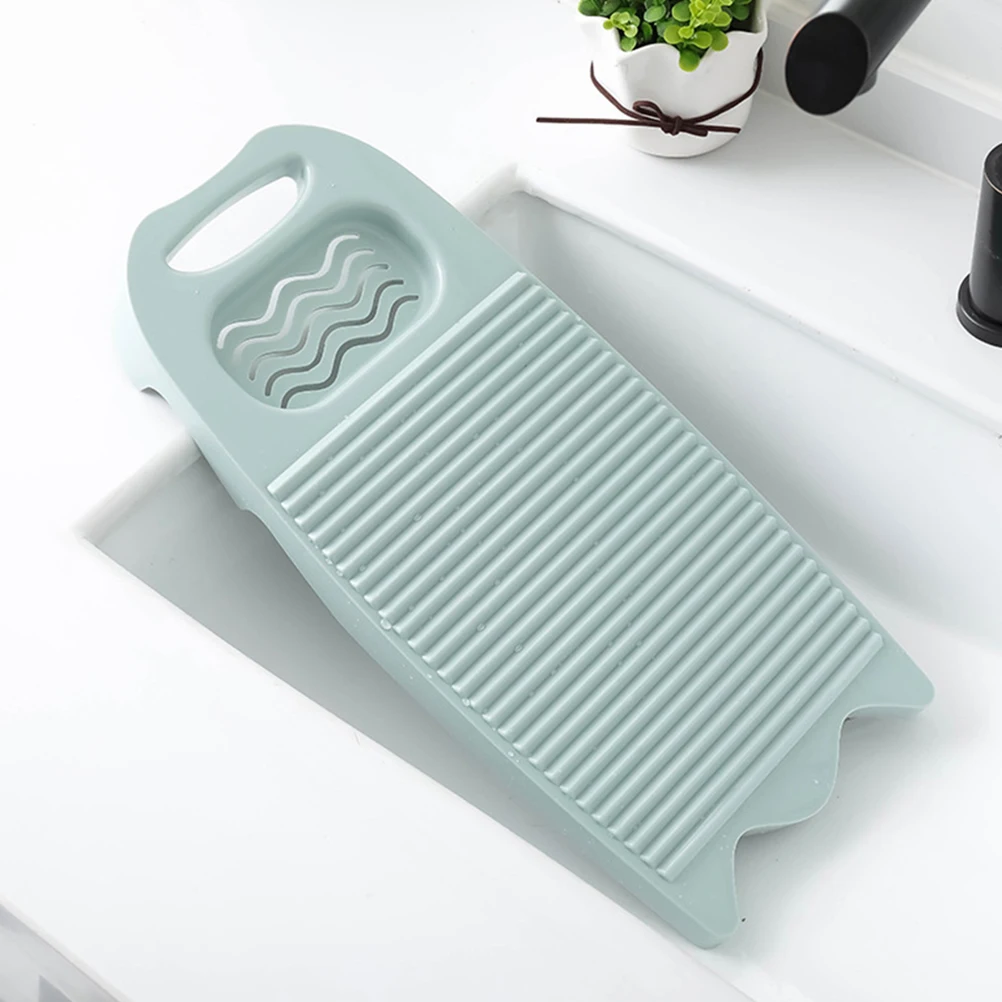 

2pcs Plastic Washboard Wavy Surface Laundry Washboard Household Supplies Wear Resistant Long Lasting Creative