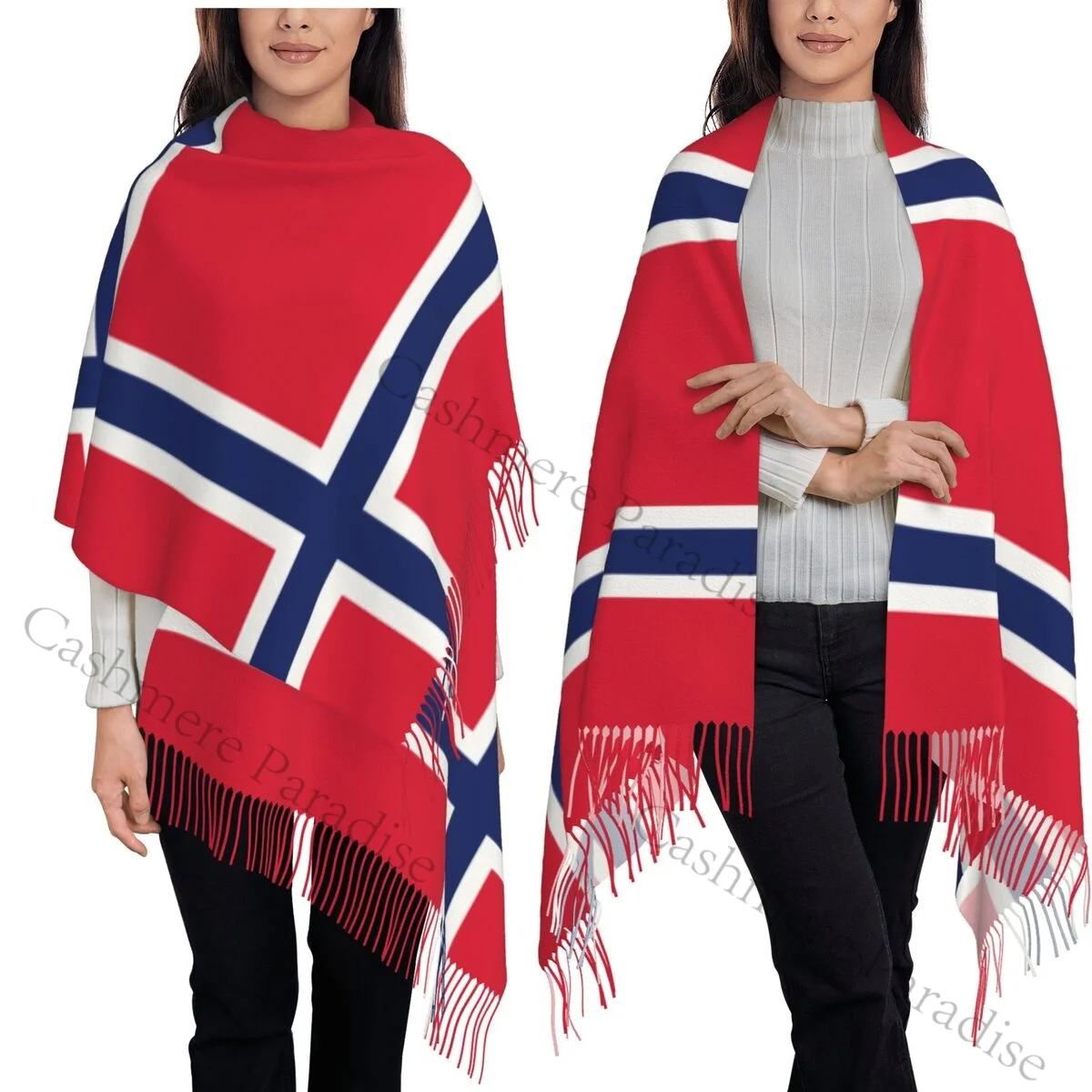 

Long Cape Cloak Norway Flag Hooded Cloak Coat Hoodies Costume Elf Purim