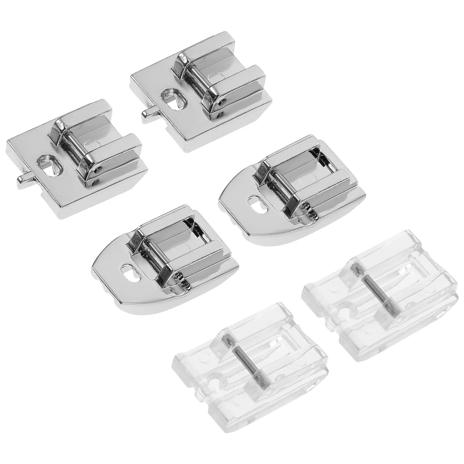 

2 Sets Invisible Zipper Presser Stainless Steel Sewing Machine Foot for Multi-function Adjustable Hemming Component Feet
