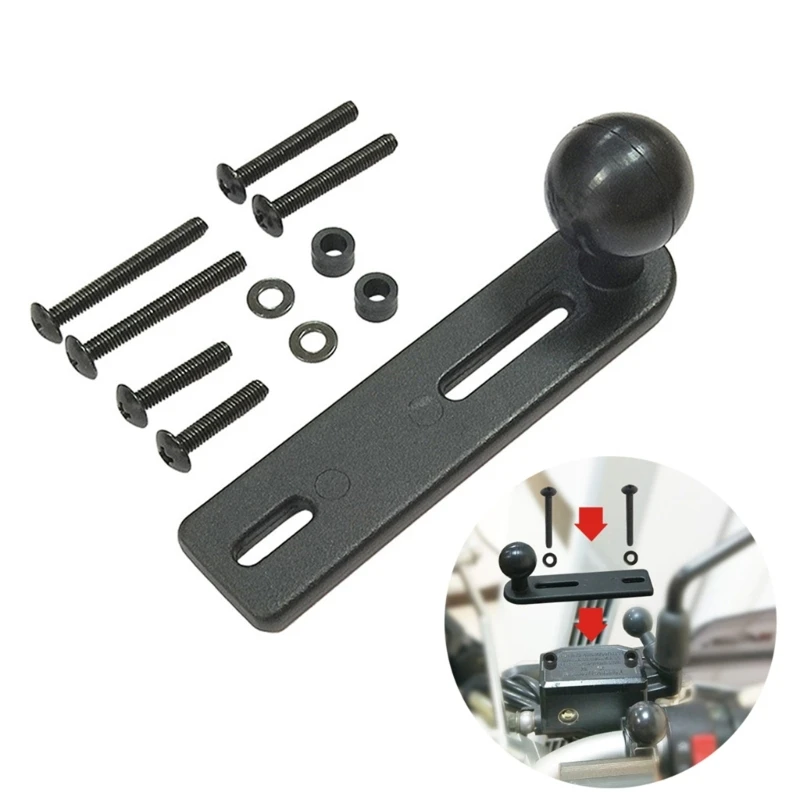 

Aluminum Ball for Head Adapter Motorcycle Handlebar 1 inch Base Mount Holder Bike Riding Clip GPS Bracket