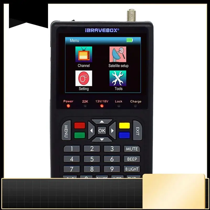 

Ibravebox V9 Finder Цифровой измеритель спутникового сигнала 3,5-дюймовый дисплей Sat Finder Tool-N33R