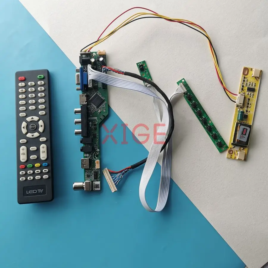 

For LTM190BT03 LM190WX1 M190MWW4 HT190WG3 Matrix Controller Drive Board Kit HDMI+VGA+AV+USB LVDS 30-Pin 2-CCFL 1440x900 1440*900