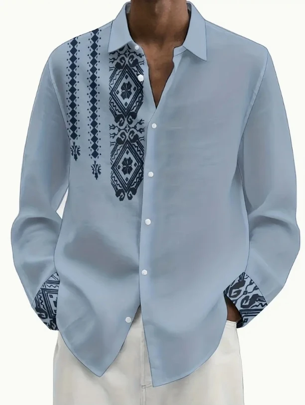 

Men's Shirt Plaid Stripe Geometric Stand Collar Outdoor Street Print Long Sleeve Clothing Fashion Streetwear Designer Casual2026