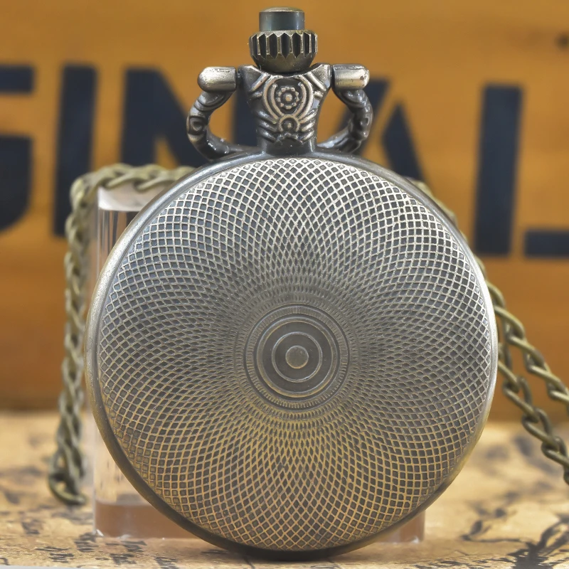 크리에이티브 빈티지 컴팩트 미디엄 쿼츠 목걸이, 포켓 시계, 합금 라운드 다이얼, 재미있는 스티커, 할로윈, 저렴한 어린이 선물