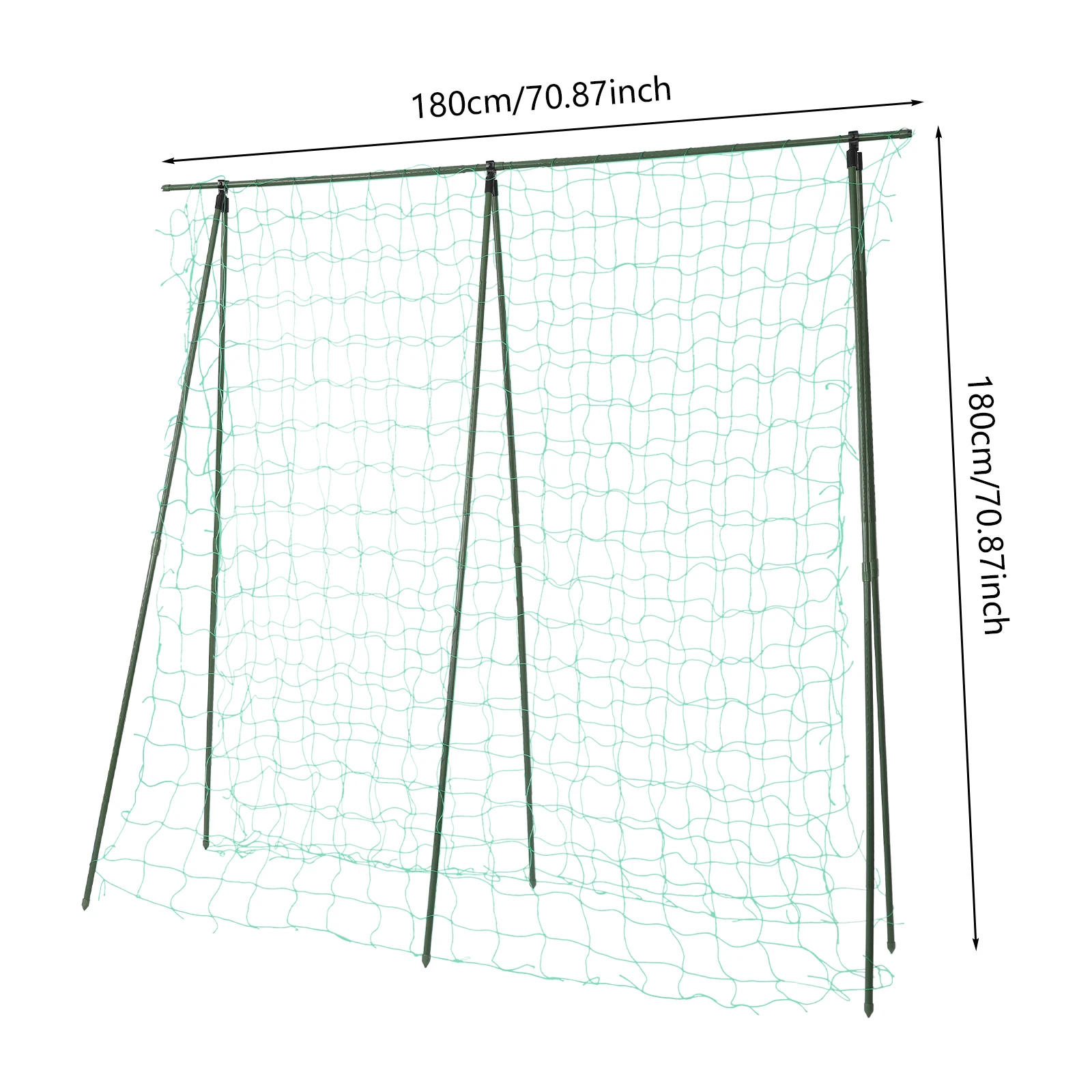 6*7,55ft Gartenrankgitter für Kletterpflanzen – Garten-Tunnelrankgitter aus Metall, gewölbter Gurkenständer mit Kletternetz für Erbsen und Rosen – Detail 23
