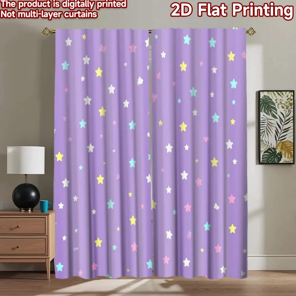 

1pc 2D flat Photography Backdrop Popular Photography Backdrop Colorful Starry Sky 100% Polyester Birthday Party Use for Suitable