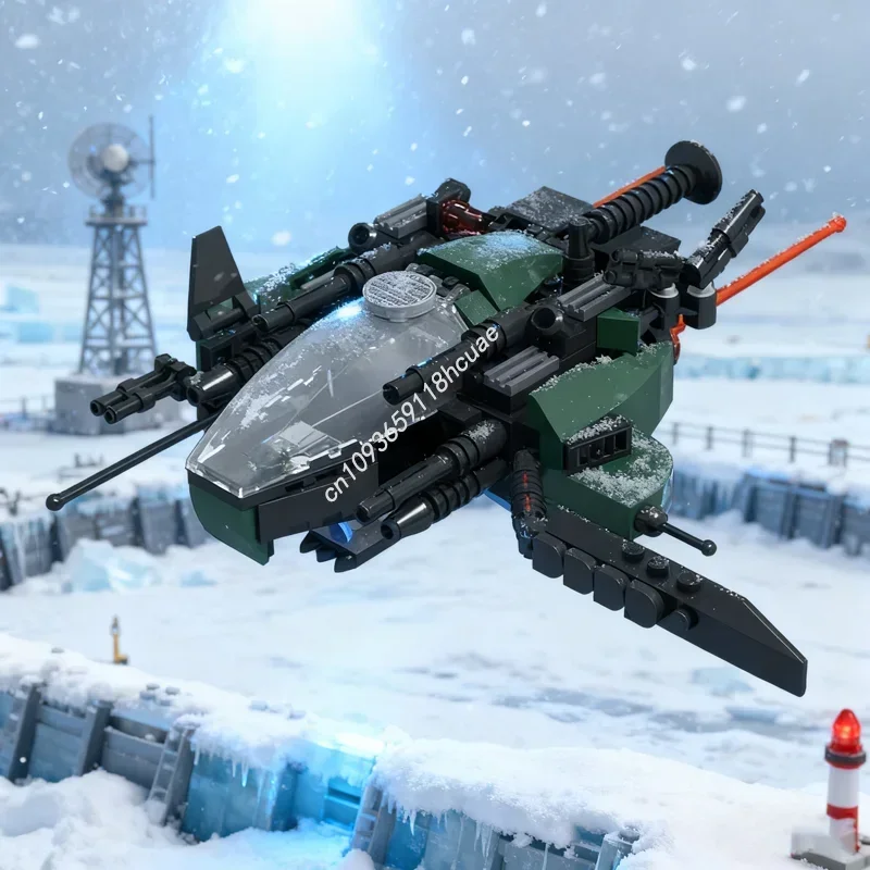 

224pcs MOC Minifig Scale Orbital Defence Fighter Model Building Blocks Assemble DIY Toys Creative Education Christmas Gifts