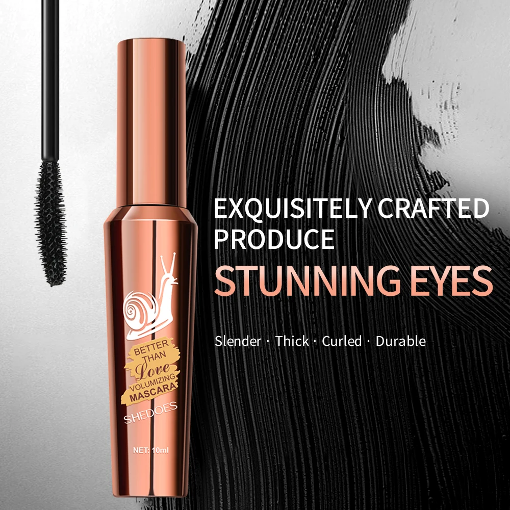 곱슬거고 두꺼운 마스카라, 방수 및 땀 방지, 자연스럽고 가벼운, 완벽한 아이 메이크업을 만들어줍니다.