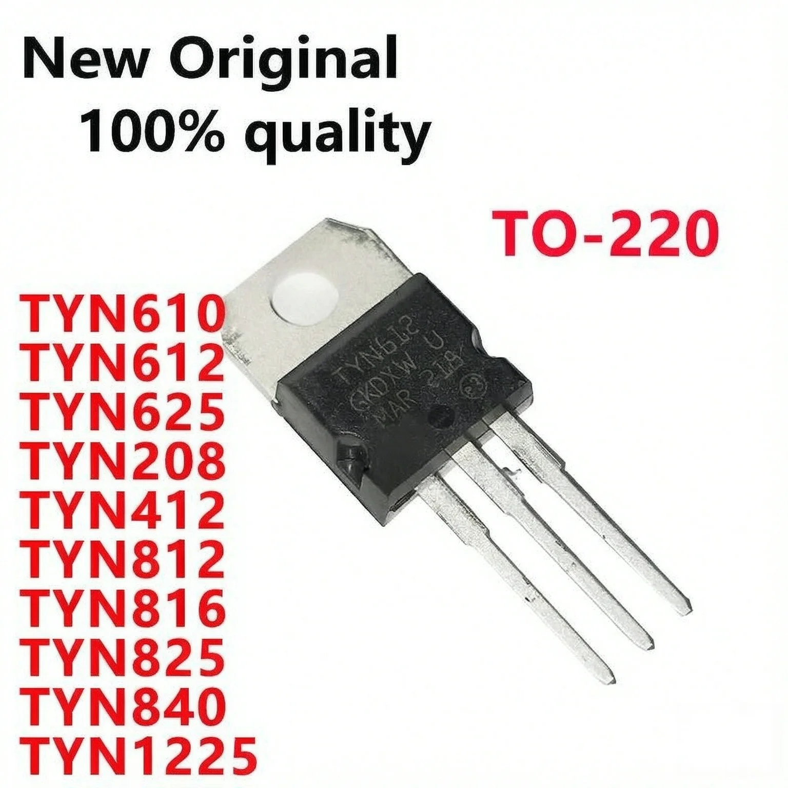 10/PCS New TYN610 TYN612 TYN625 TYN208 TYN412 TYN812 TYN816 TYN825 TYN840 TYN1225 TO-220 Field effect tube In Stock