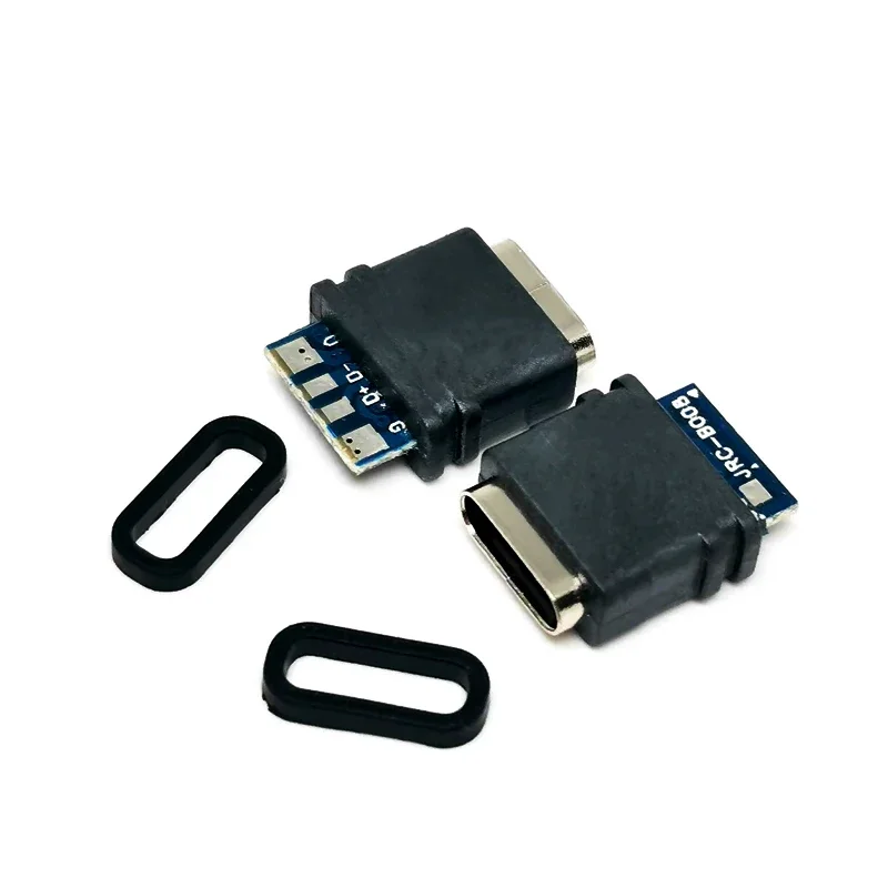 5/10Pc Waterproof USB C Jack Type-C 4Pin Female Connector Port Data Socket For DIY PCB Solder Design Charging Data Transmission