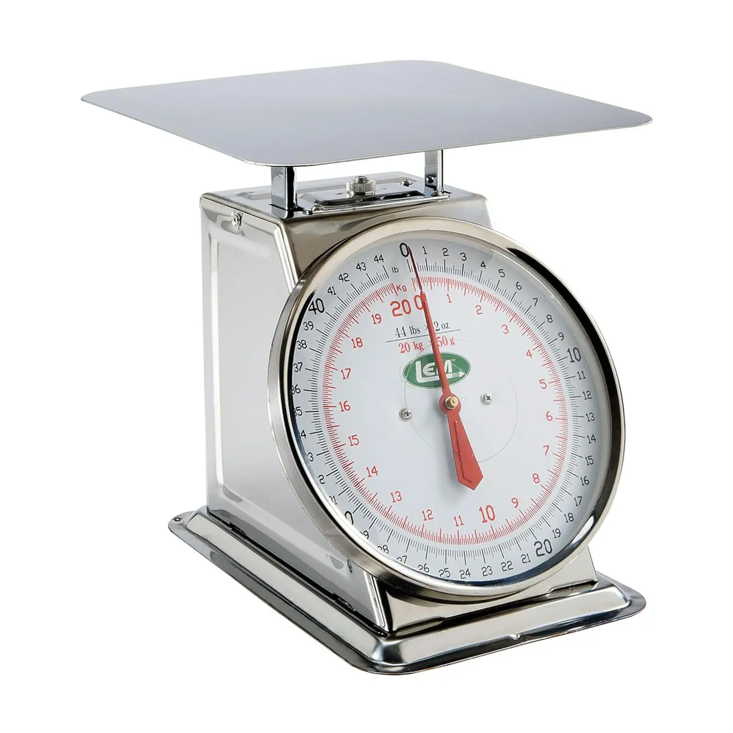 

44 lb. Stainless Steel Scale in Silver, Durable and Accurate for Home or Commercial Use
