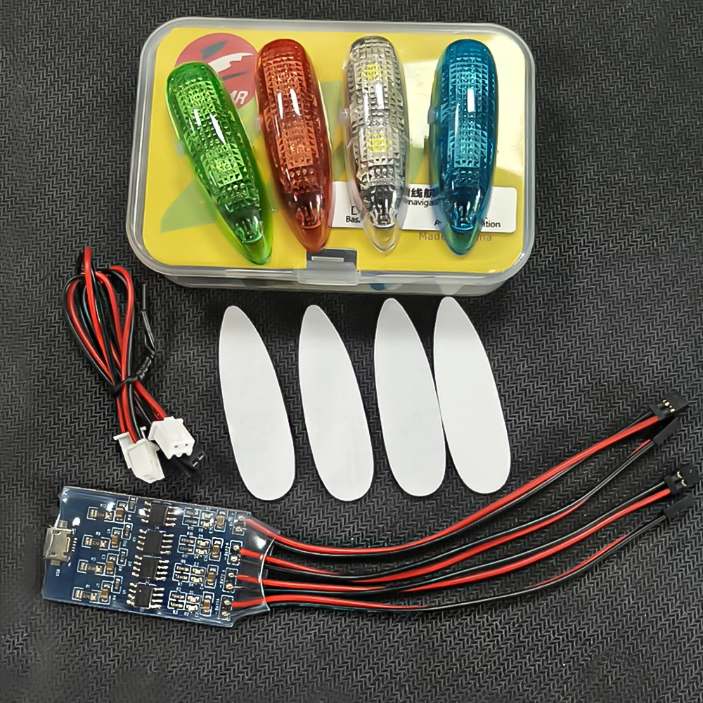 Luz de navegación inalámbrica ZMR III 1S, luces LED recargables de 4 modos para avión RC, Hobby, avión, Dron, coche, barco, pieza de juguete
