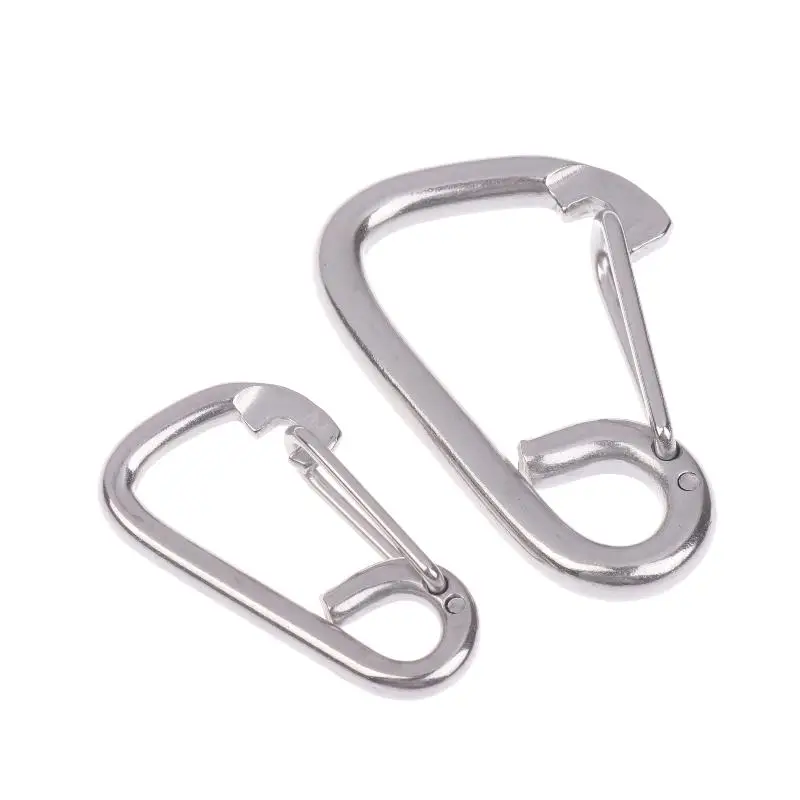 بسيطة الفولاذ المقاوم للصدأ الغوص مشبك كليب الثقيلة التخييم حلقة تسلق السنانير في الهواء الطلق السلامة الغوص مشبك كليب