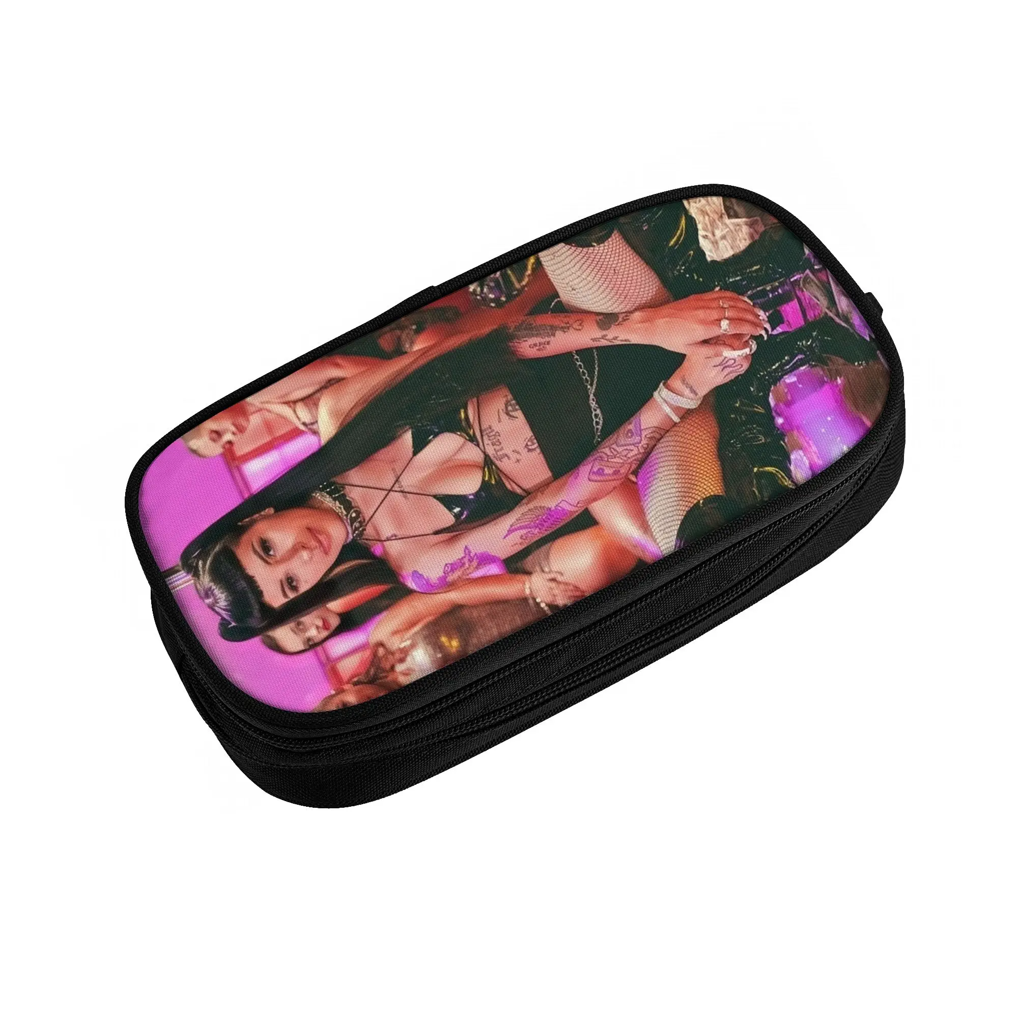 Cazzus Argentine rapper  Kawaii Pencil Case Girl Boy Big Capacity  Pencil Bag Pouch Students Stationery