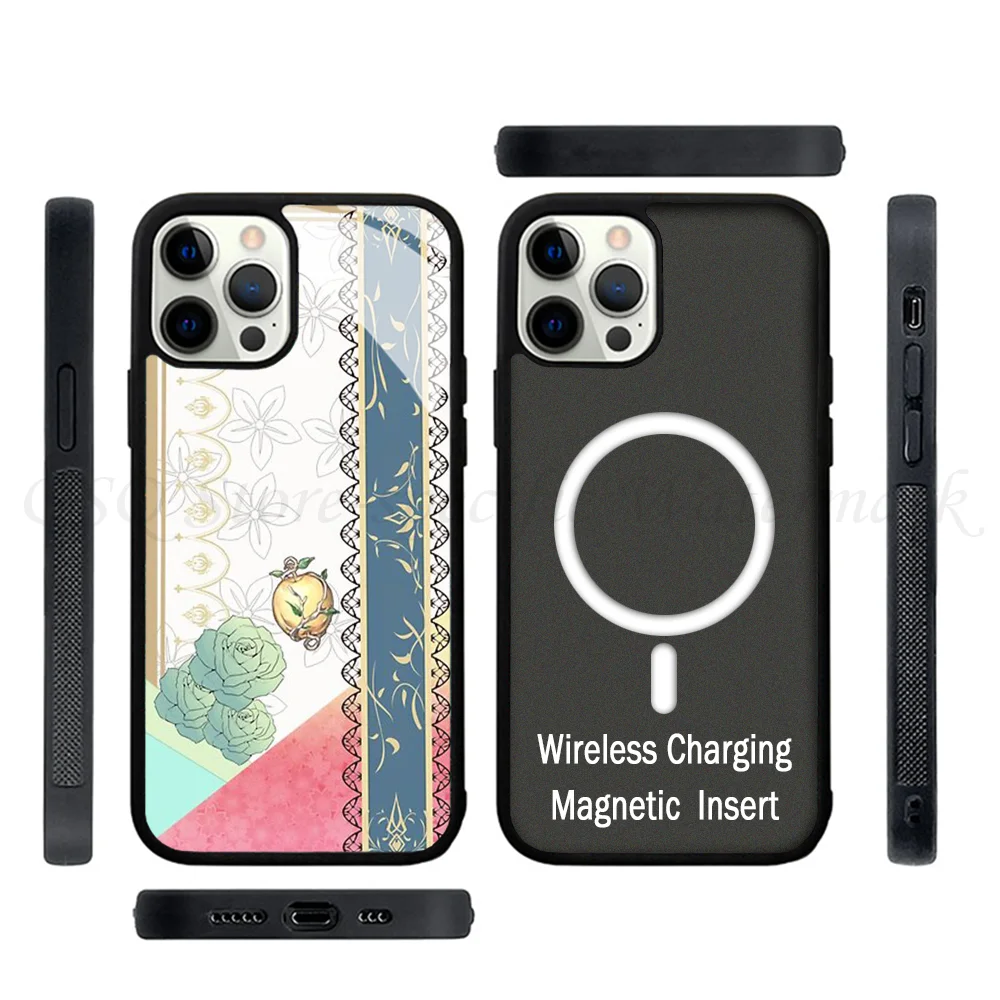 1pc C-Ceres F-Fauna Hololive Phone Case Strong Magnetic For IPhone 15 14 13 Pro Max 11 12 Mini Alex Magsafe