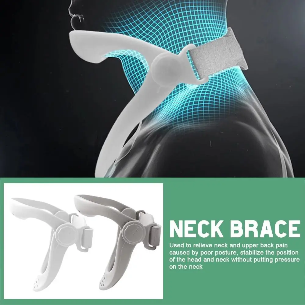 

Curved Adjustable Neck Brace Breathable Lightweight Cervical Fixed Supports Collar Comfortable Foldable Repair Neck Guard Work