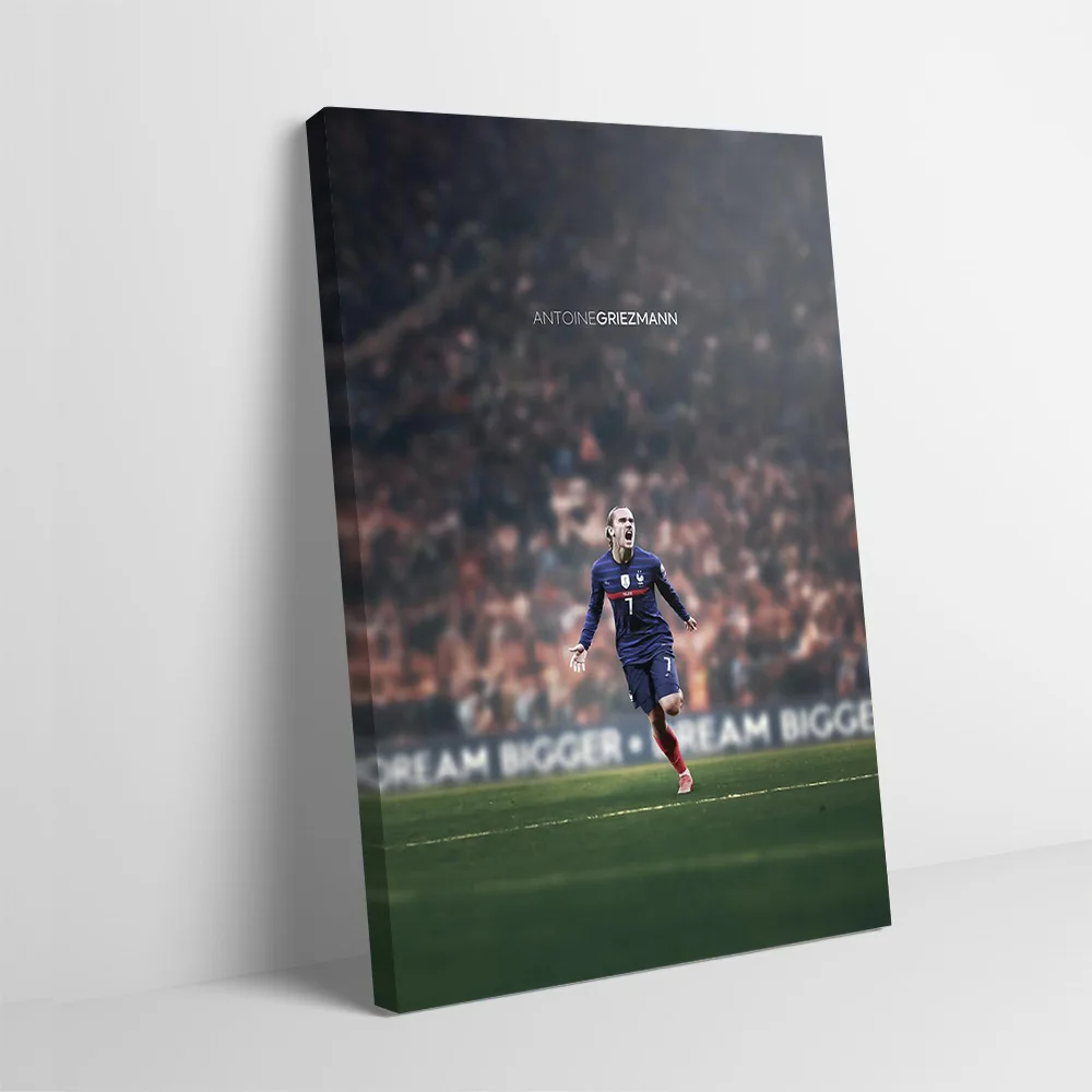 Antoine Griezmann Soccer Celebration Poster Customizable Printed Canvas Painting for Pictures Wall Art Room Decoration Wand Deko