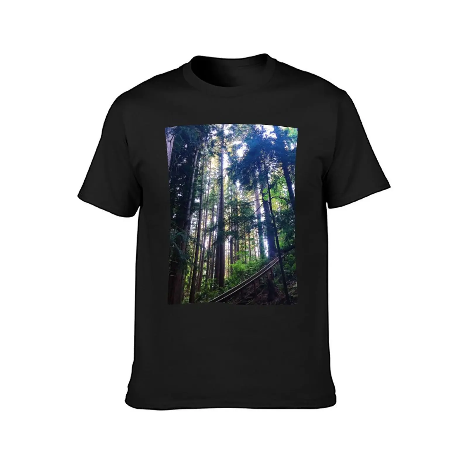 Stairway to Treetops T-Shirt korean fashion tops Men's t-shirts