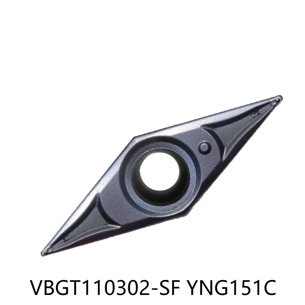 

VBGT110302-SF YNG151C YNG151 YNT251 ZCC General turning Positive inserts For processing steel stainless steel and cast iron VBGT