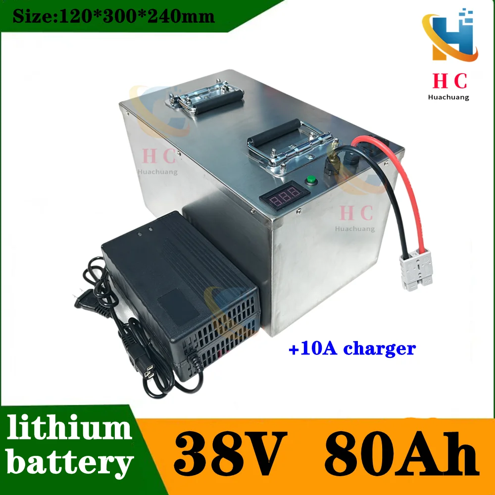 

waterproof 36v 80ah lithium li ion batteria 80AH BMS for 3500W electric tricycle motor scooter lighting EV RV +10A charger