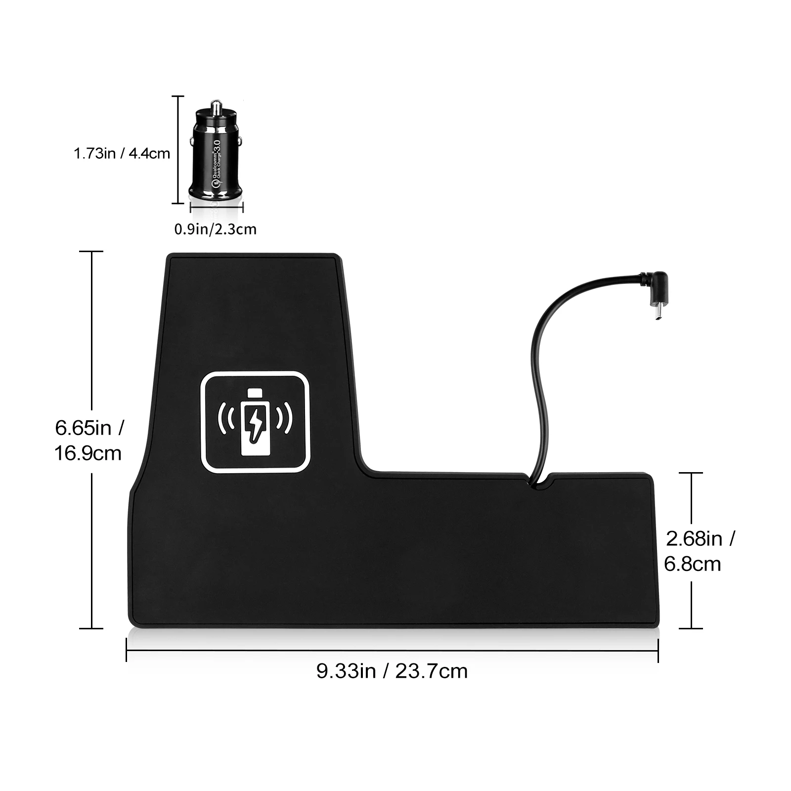 شاحن سيارة لاسلكي لسيارة تويوتا هايلاندر XU70 2020 2021 2022 2023 2024 2025، حامل شحن سريع لهاتف iPhone، شاحن 15 وات