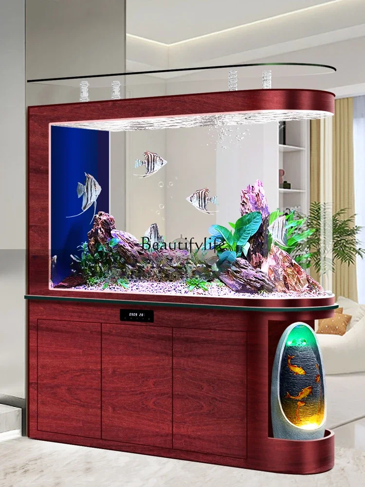 Fish Tank 2024 New Living Room Medium and Large Hallway Partition Aquarium Bottom Filter Change Water Lazy