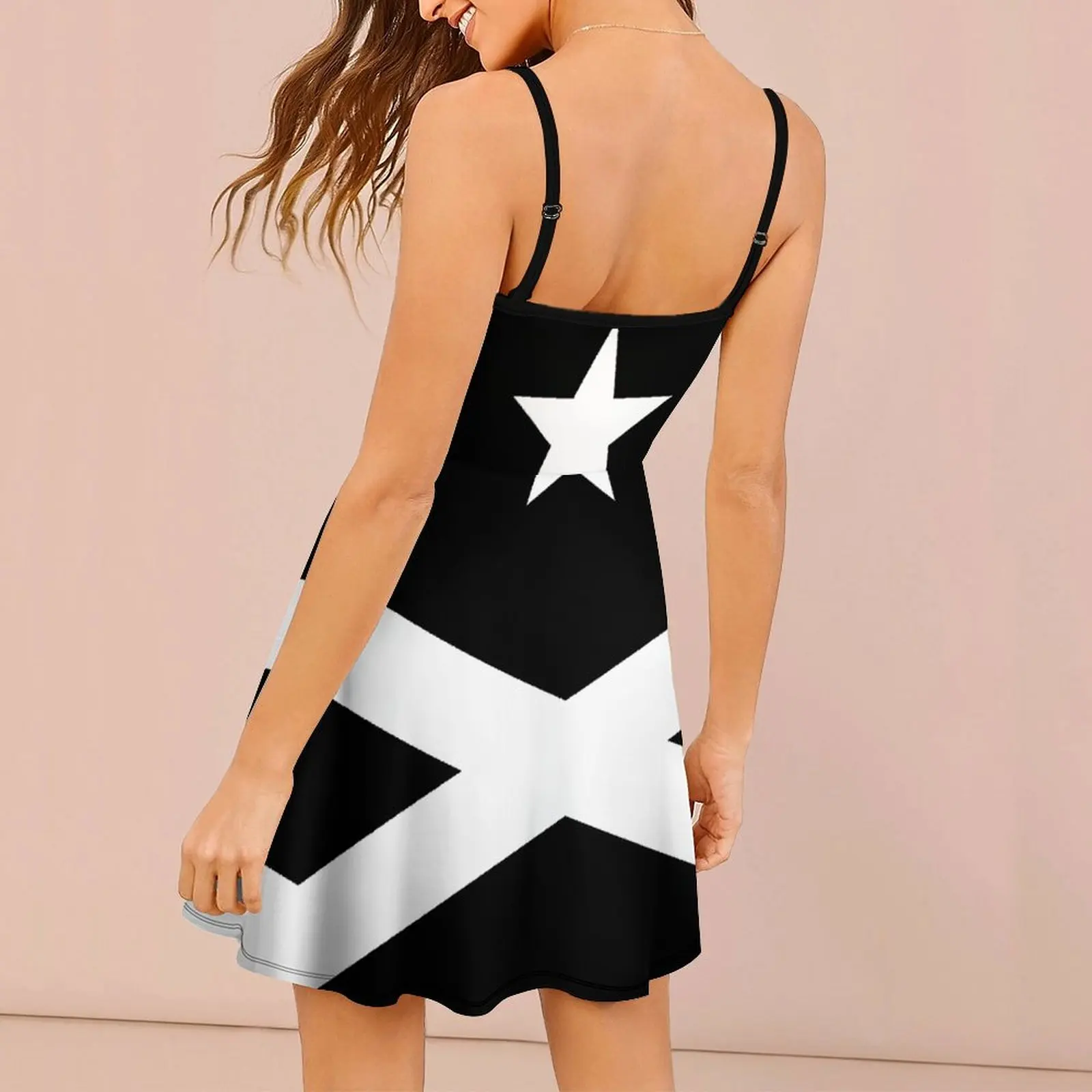 Sexy Black Flag (Santa Hermantat Catalana) Women's Sling Dress Nerd  Parties Woman's Clothing Dresses Cute