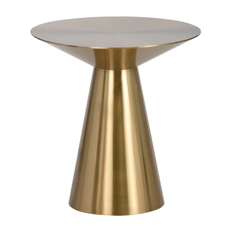Italiano design de aço inoxidável moderna mesa de centro luxo mesas redondas mesa lateral ouro para sala estar móveis